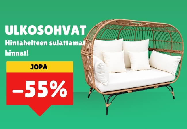 Ulkosohvien HINTAHELLE ALE
