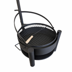 Utomhusgrill 60 cm – 60 cm grillgaller, 2 mm stål, svart