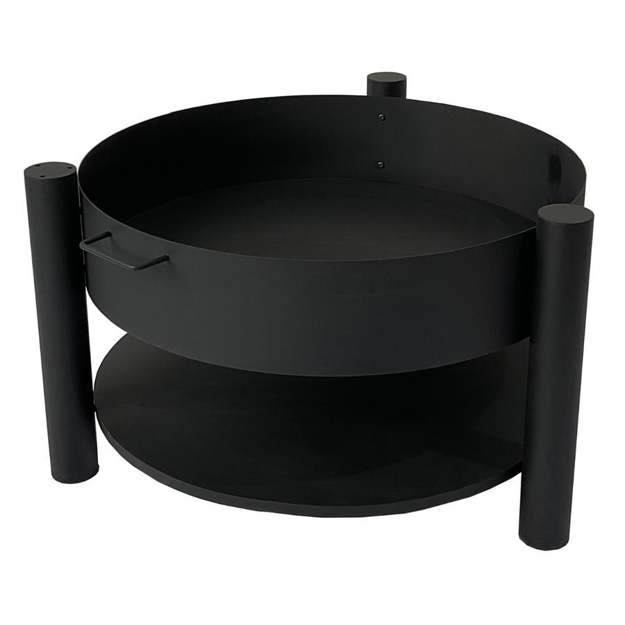 Utomhusbraskamin 80 x 80 cm, 2 mm stål, svart