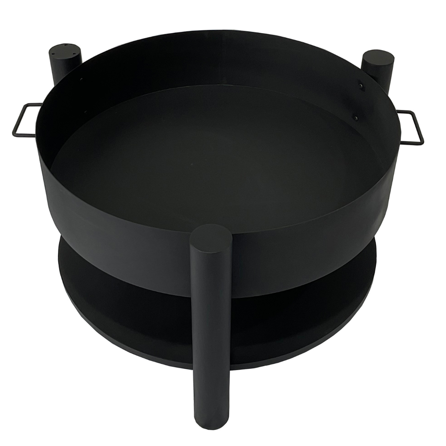 Utomhusbraskamin 80 x 80 cm, 2 mm stål, svart