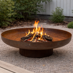 Lund & Leaf Utomhuseldstad 100 cm, Corten-stål