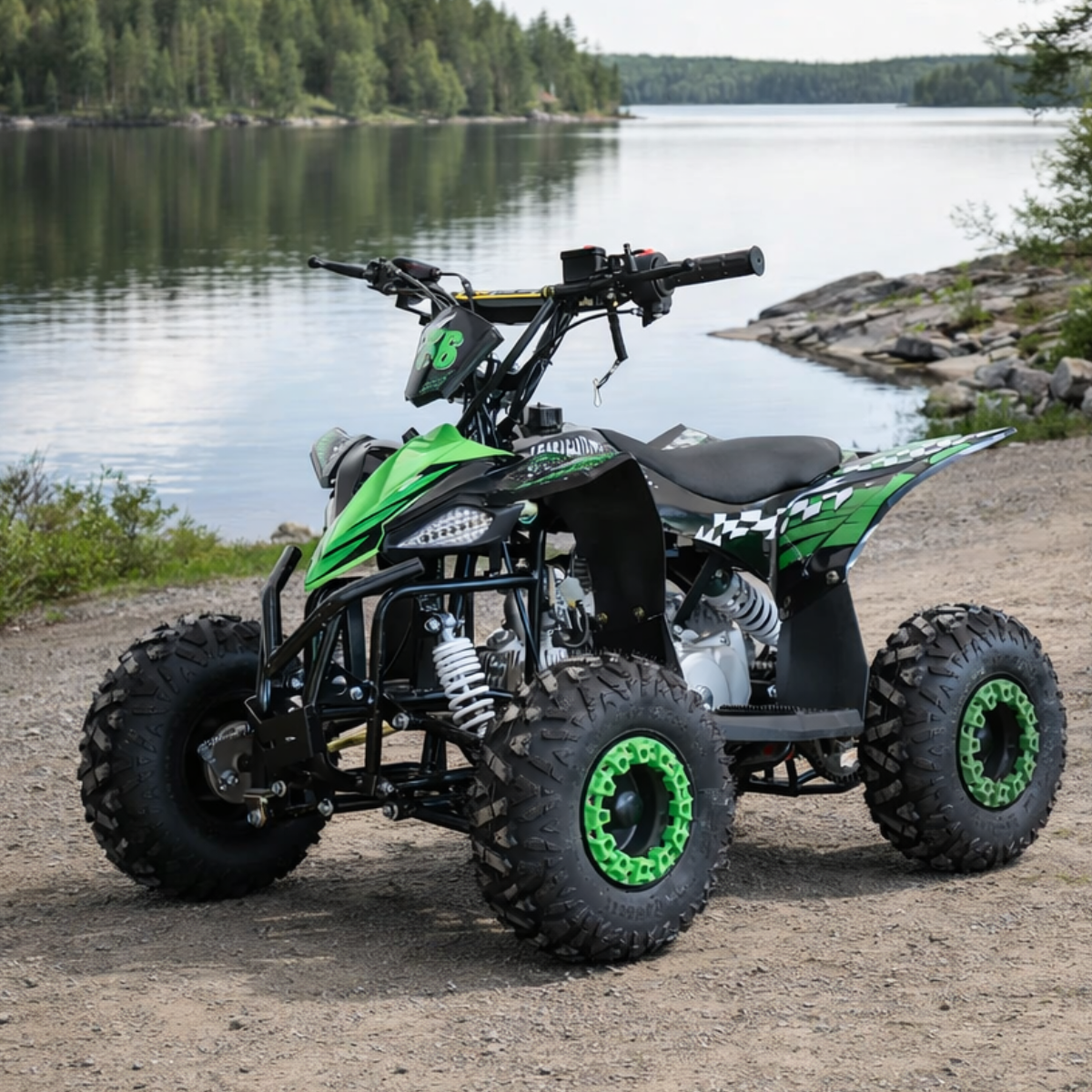 Pohjola Motors Minimönkijä 110CC Automaatti, musta-vihreä