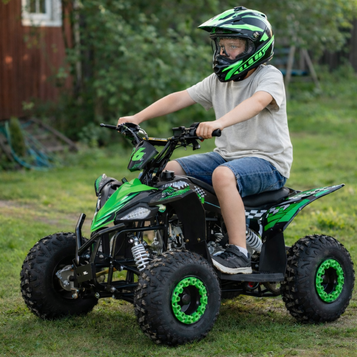 Pohjola Motors Minimönkijä 110CC Automaatti, musta-vihreä