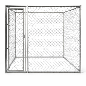 Hundkoja 152 x 305 x 182 cm – galvaniserat stål, låsbar dörr