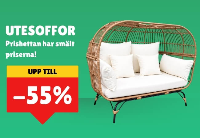 Utesoffor REA priser