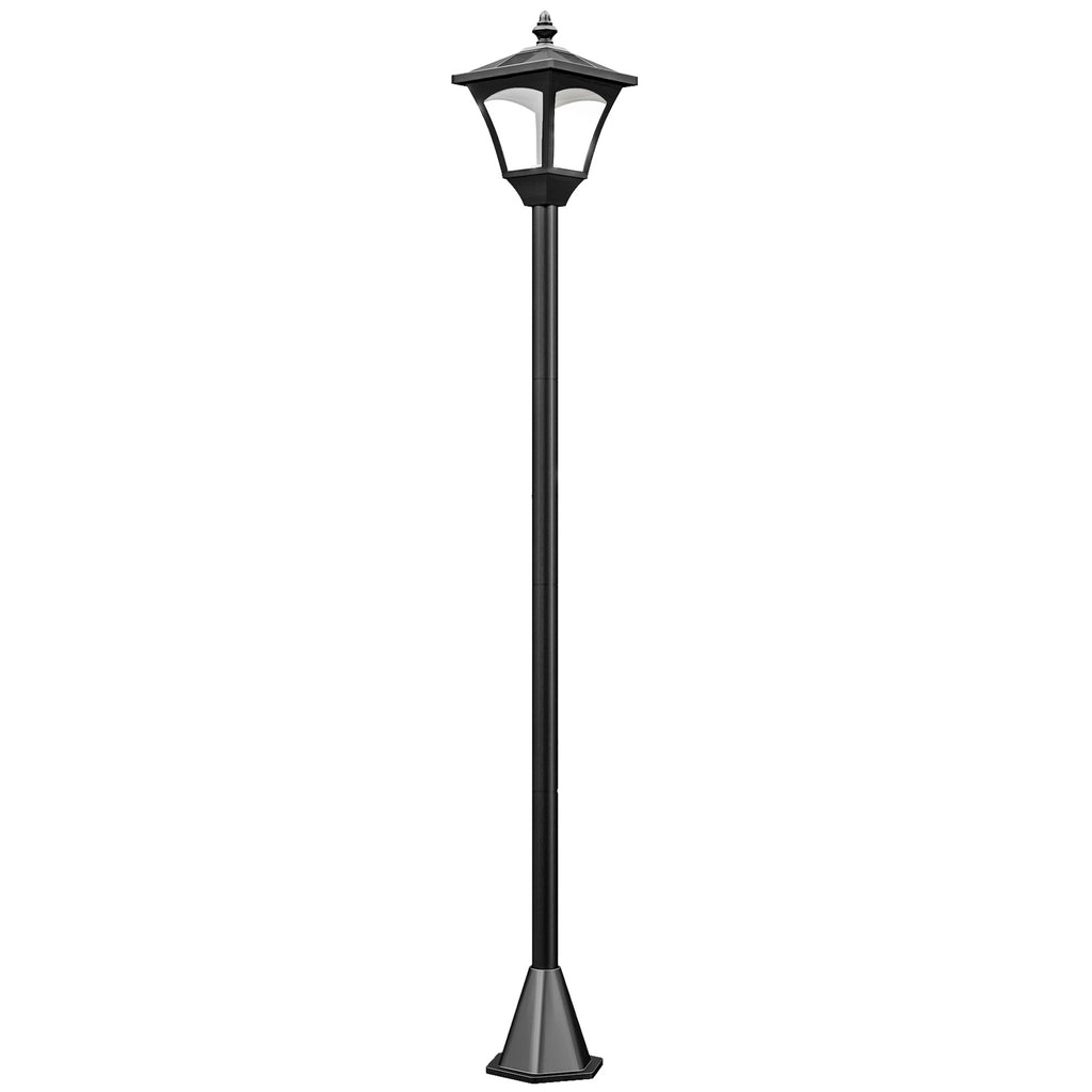 Aurinkokennolla toimiva puutarhalyhty maapiikillä, 120 cm, musta