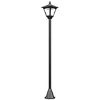Aurinkokennolla toimiva puutarhalyhty maapiikillä, 120 cm, musta