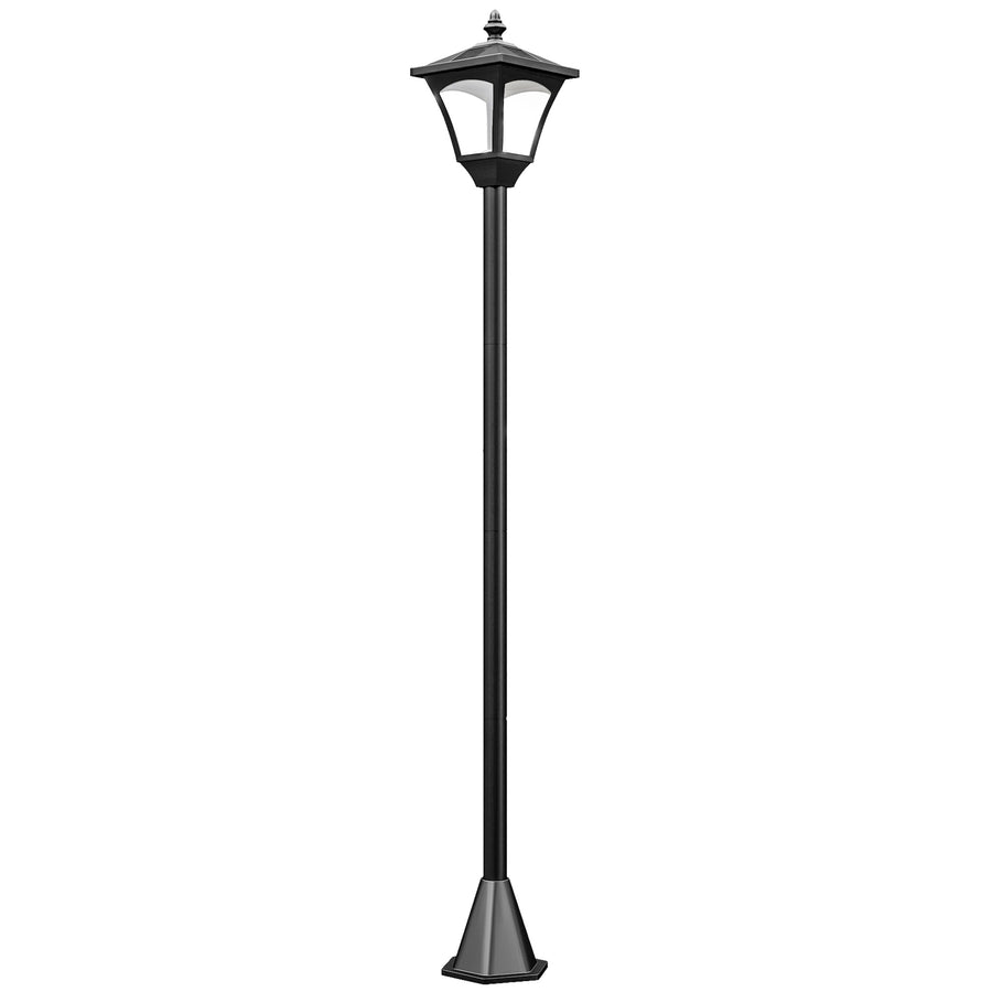 Aurinkokennolla toimiva puutarhalyhty maapiikillä, 120 cm, musta