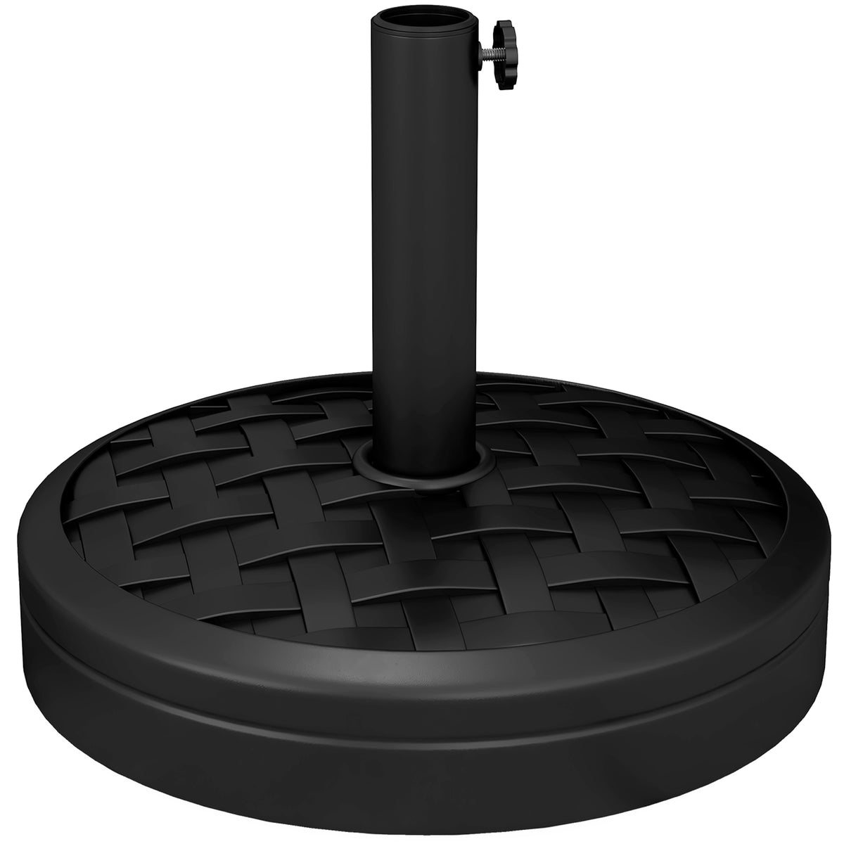 Betonitäytteinen aurinkovarjon jalka, 18 kg, Ø45 cm, musta