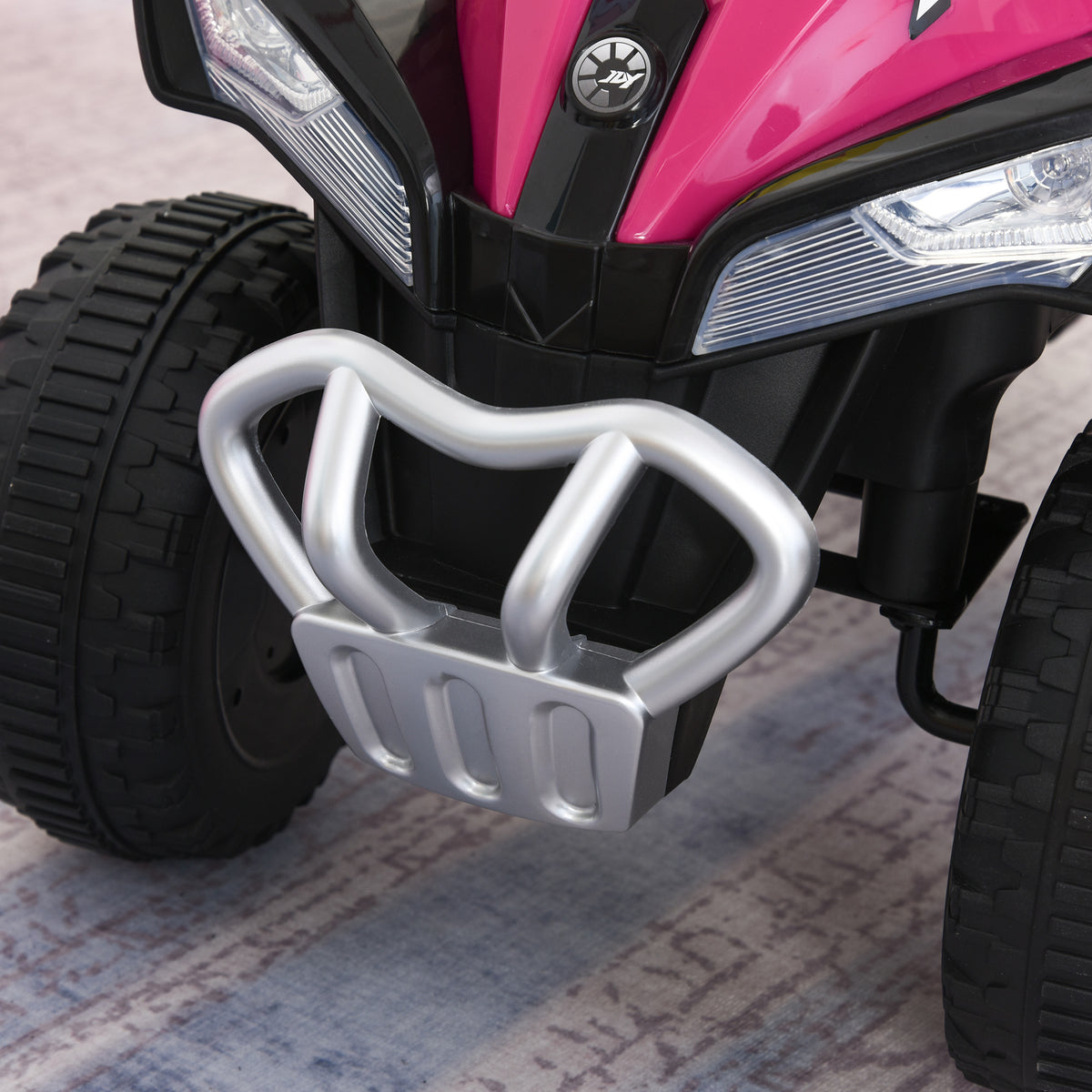Lasten potkuauto LED-ajovaloilla ja musiikilla, 18–36 kk, pinkki