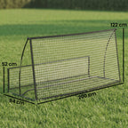 Jalkapallon syöttöverkko 2-in-1 kaksipuolinen, kokoontaitettava, 200 x 94 cm, musta