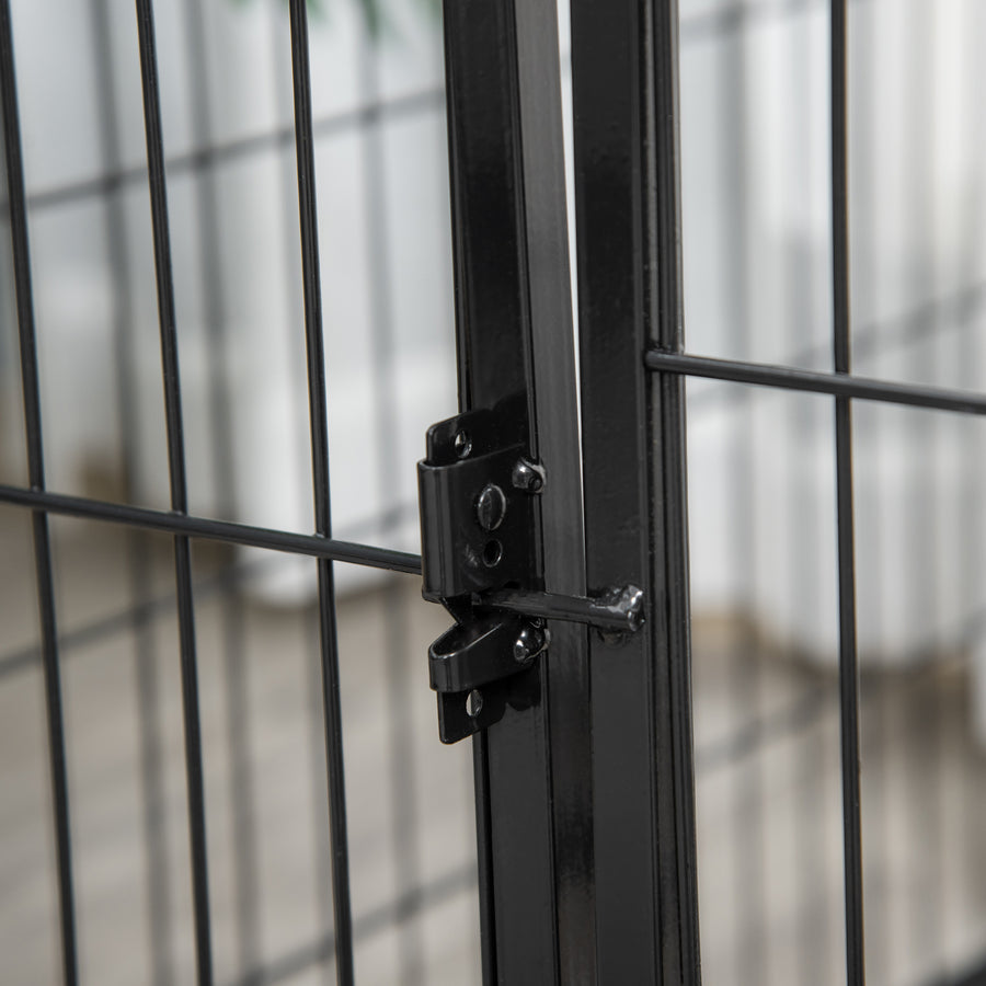 Pentuaitaus kokoontaitettava ovella, jauhemaalattu teräs, 129 x 84 x 70 cm, musta