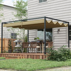 Pergola liukukatolla, 2,98 x 2,13 m, khaki
