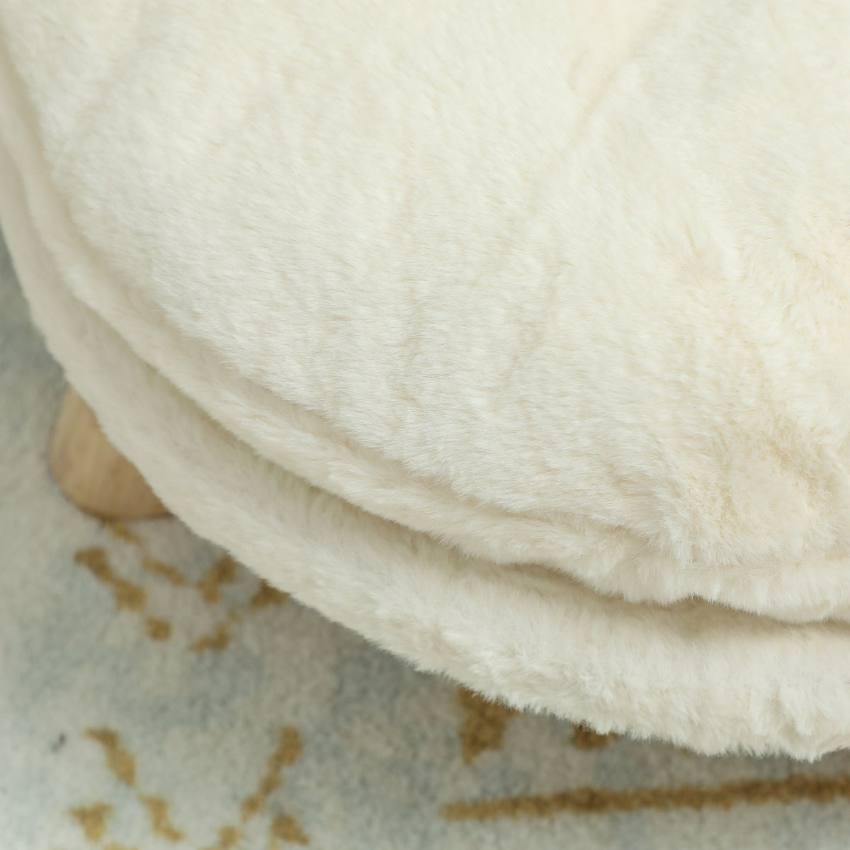 Korotettu lemmikin peti pestävällä tyynyllä ja laidalla, koirille ja kissoille, Ø 40,5 cm, kerma