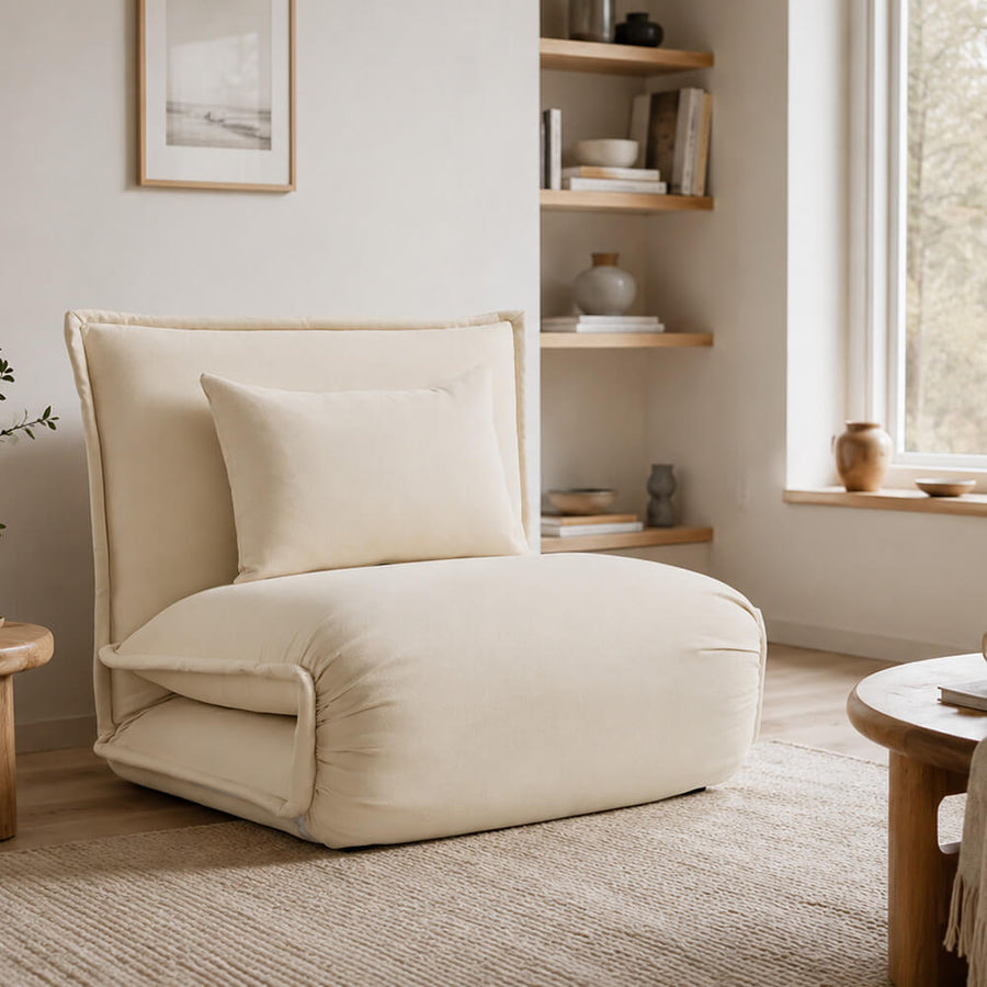 Bäddsoffa Vinda beige – sängstorlek 93 × 217 cm