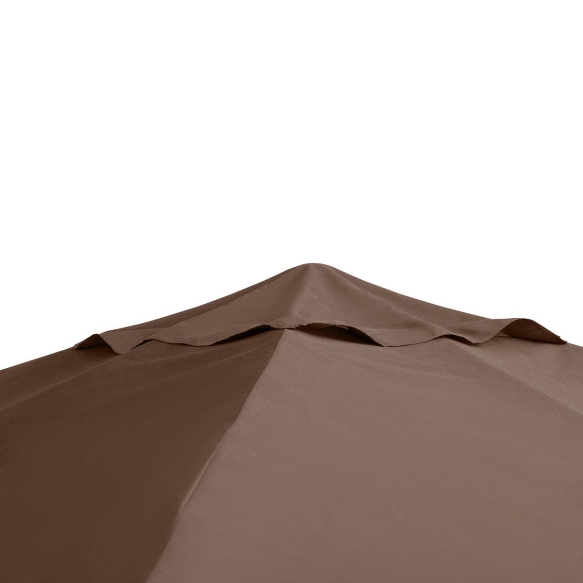 Varakatto paviljonkiin 2,98 x 2,98 m, tuuletettu yläkatto, kahvinruskea