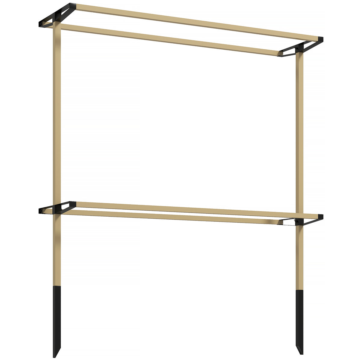 Kaksikerroksinen metallinen marjapensastuki, 119 x 34 x 139 cm, puukuvio