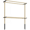Kaksikerroksinen metallinen marjapensastuki, 119 x 34 x 139 cm, puukuvio