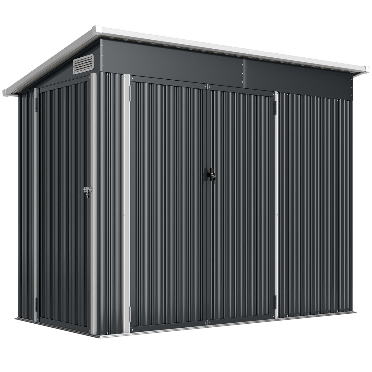 Peltivaja kolmella ovella, 2,68 m², tummanharmaa