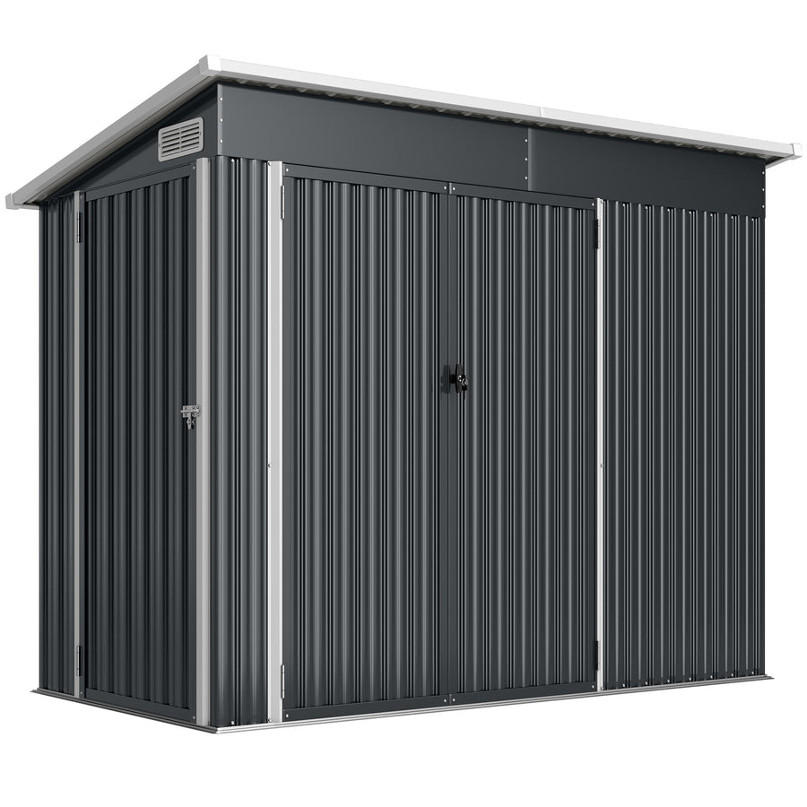Peltivaja kolmella ovella, 2,68 m², tummanharmaa