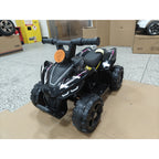 Lasten sähkömönkijä litiumakulla, ohjaustangon nappi, 2 km/h, 18–48 kk, musta