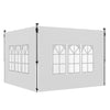 Ikkunalliset sivuseinät pop-up-paviljonkiin 3 x 3 / 3 x 4 m, 2 kpl, valkoinen