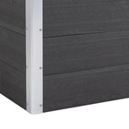 Pohjaton kasvatuslaatikko puukomposiittia ja alumiinia, 100 x 50 x 55,5 cm, harmaa