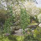 Metallinen ruusukaari, 140 x 40 x 240 cm, musta
