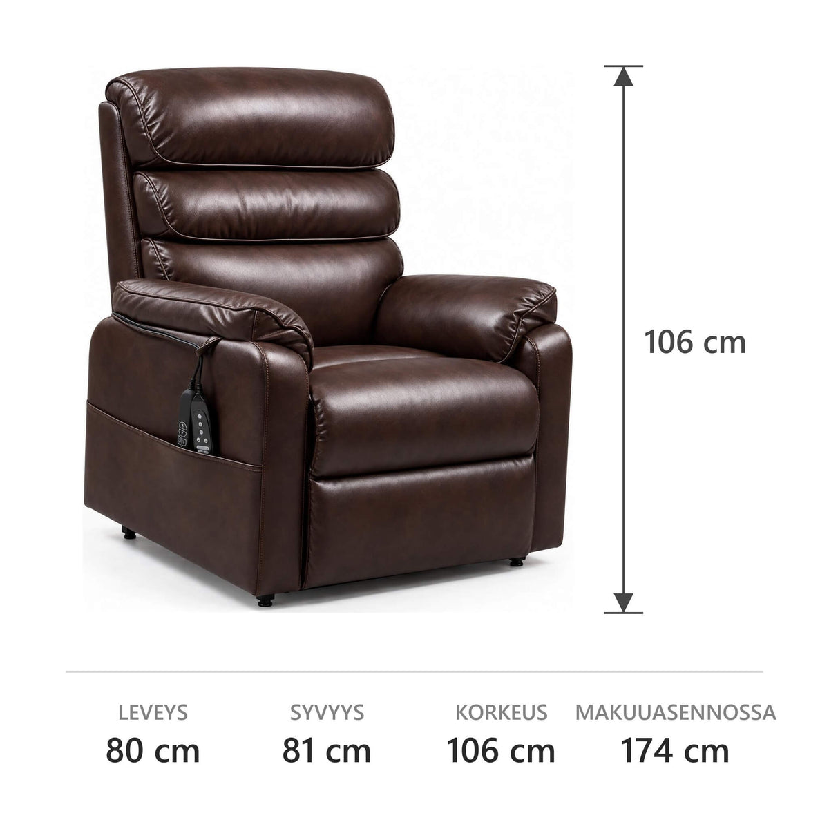 Flexispot Lepotuoli XL, Ruskea