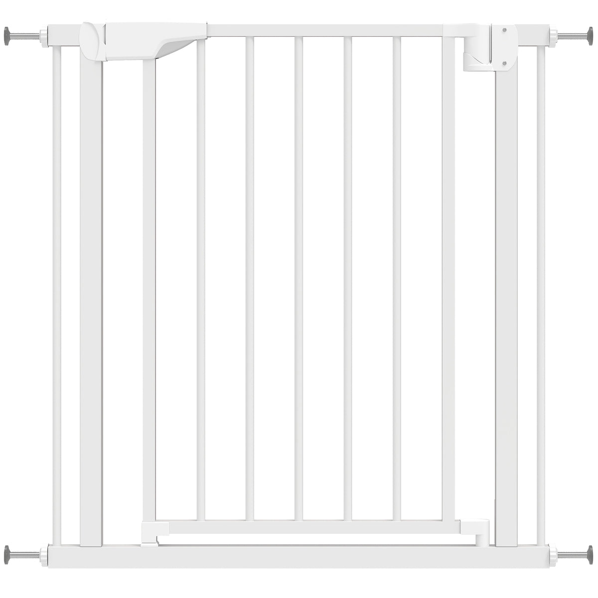 Turvaportti lapsille ja koirille, automaattisesti sulkeutuva, ilman porausta, 76–81 x 76 cm, valkoinen