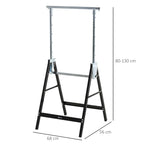 Telinepukki 2 kpl kevyt, PP-jalkasuojat, korkeus 80–130 cm, kantavuus 200 kg, 68 x 56 cm, musta
