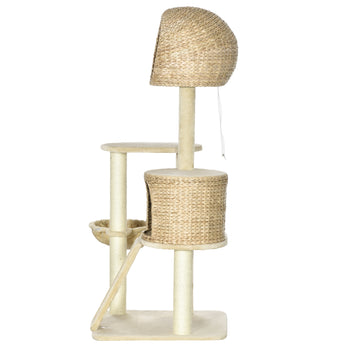 Iso kissan raapimispuu kahdella pesällä ja riippumatolla, 150 cm, beige