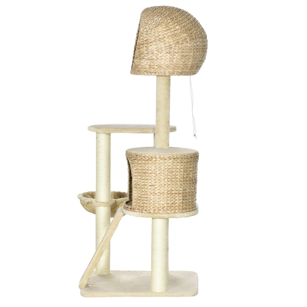 Iso kissan raapimispuu kahdella pesällä ja riippumatolla, 150 cm, beige