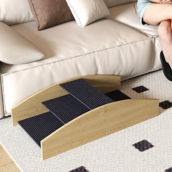 Koiran tasapainokeinu ja portaat 2-in-1, matolla päällystetyt askelmat, kuusi, 80 x 39,5 cm