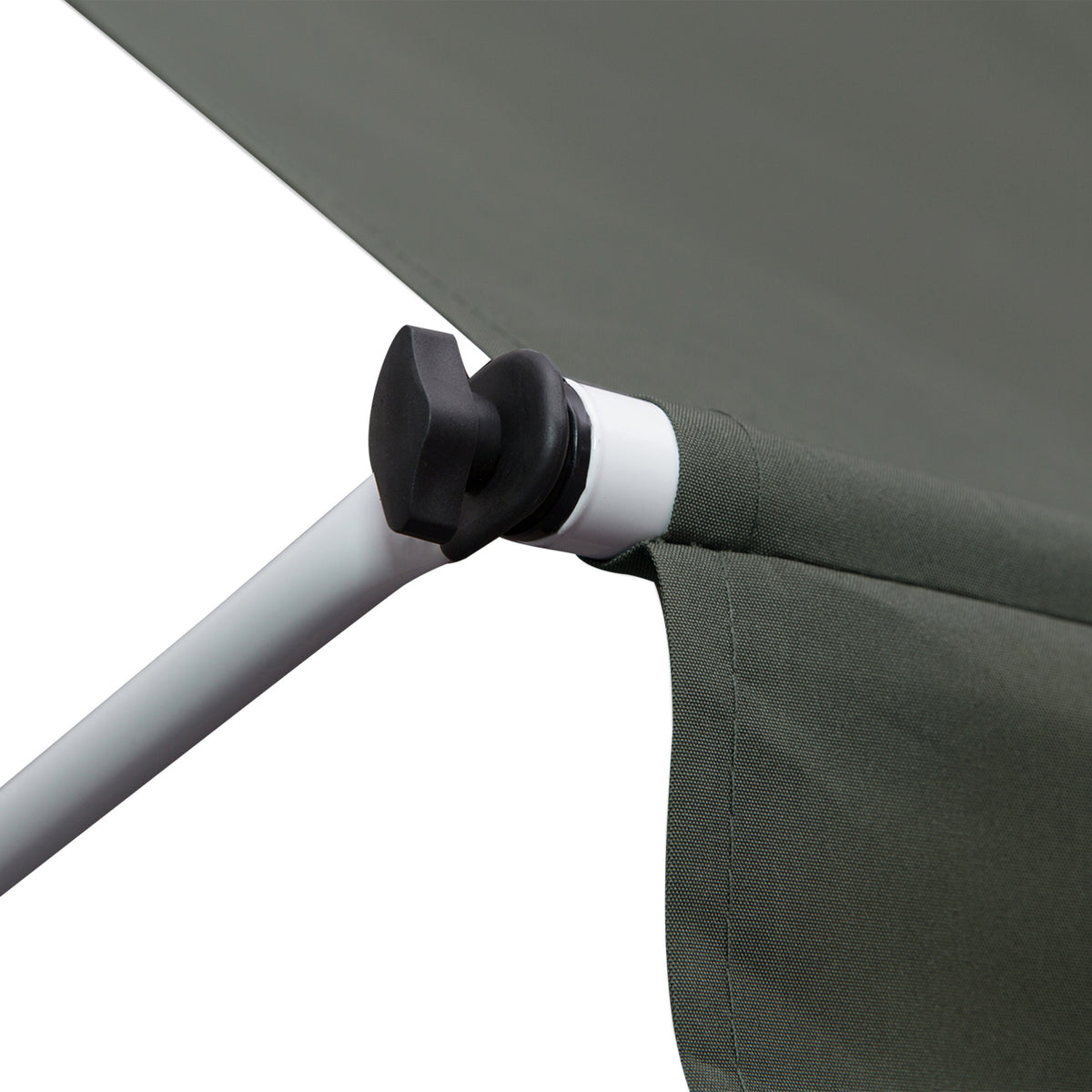 Puristustangollinen parvekemarkiisi, säädettävä 1,7–2,8 m, 3 x 1,5 m, harmaa