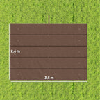 Varakangas 4 x 3 m pergolaan liukukatolla, 350 x 260 cm, kahvinruskea