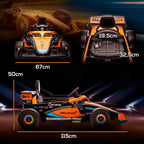 Lasten sähköauto McLaren Formula 1, 12V, kaukosäädin ja musiikki, 3–5 v, oranssi