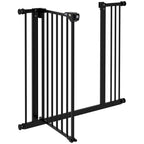 Koiraportti ilman porausta, automaattisesti sulkeutuva, leveys 74–87 cm, metalli, musta