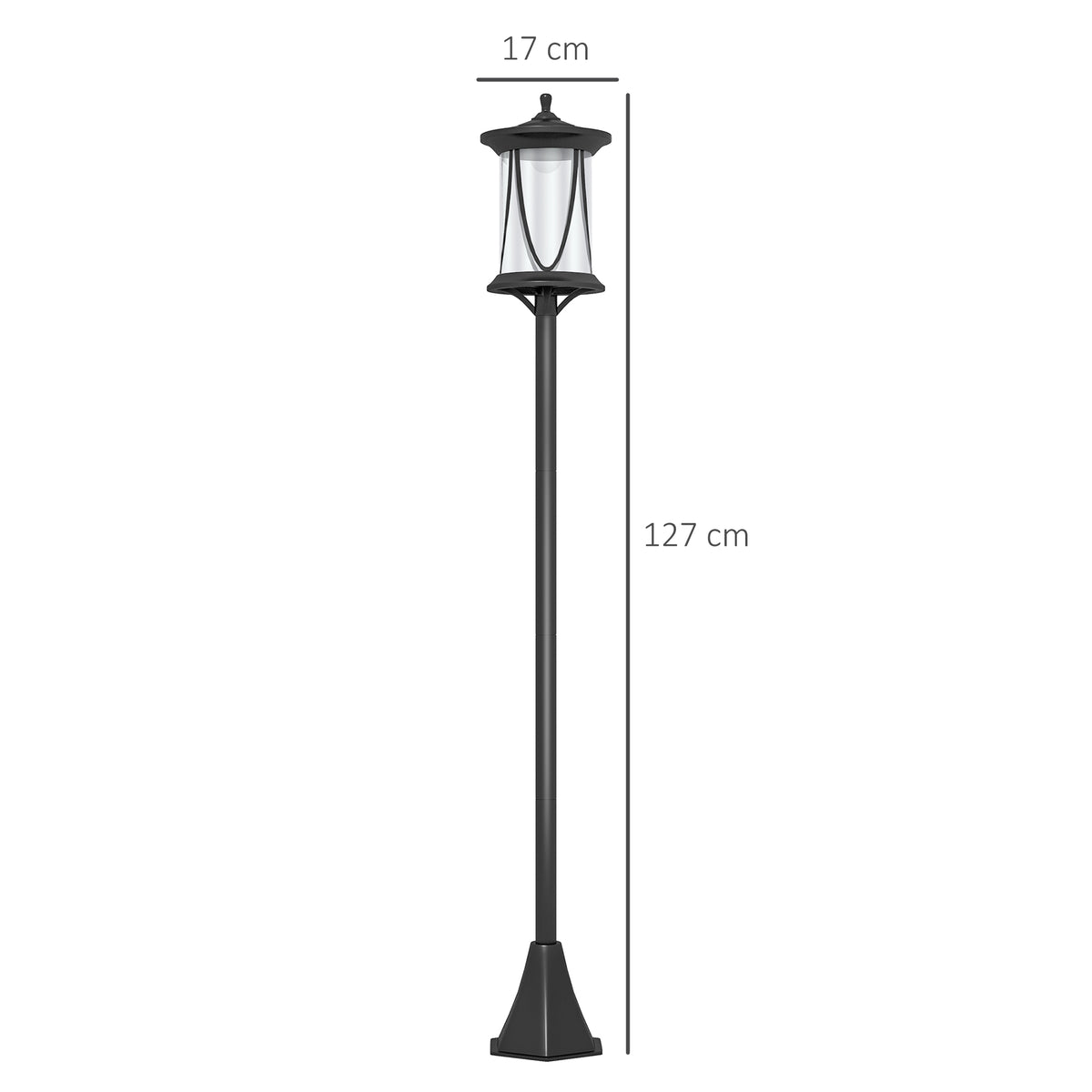 Aurinkopihavalaisin maapiikillä, 127 cm, musta