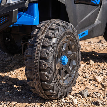 Lasten sähkömaastoauto UTV kahdelle 24V litiumakulla, kaukosäädin, 2 x 120 W, sininen