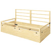 Iso puinen kasvatuslaatikko säleiköllä ja taittuvilla aitalevyillä, 183 x 98,5 x 95 cm