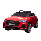 Lasten sähköauto Audi e-tron 12V, kaukosäädin, turvavyö ja musiikki, 3–5 v, punainen