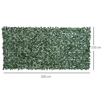 Tekolehtiaita näkösuojaksi, bataattilehti, 300 x 150 cm, tummanvihreä