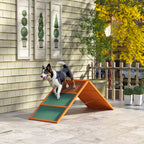 Koiran agility A-este, korkeus säädettävä, liukumaton, kuusi, 173 x 59 x 66 cm, oranssi