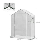 Varakate kasvihuoneeseen 845-511, 140 x 73 x 190 cm, valkoinen