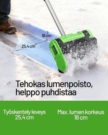 Batteridriven snöskopa 10" 20V Li-ion – arbetsbredd 25,4 cm, batteri och laddare ingår