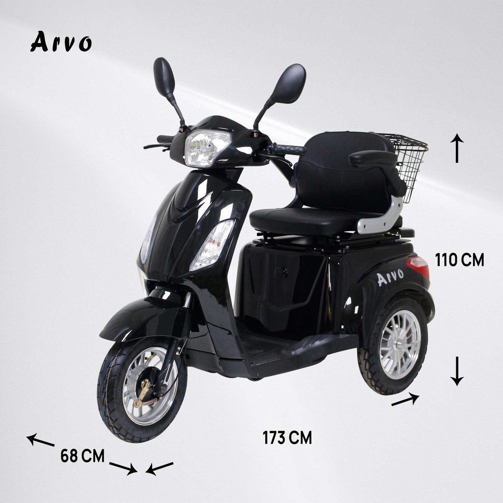 Arvo Senioriskootteri P300 Musta