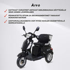 Arvo Senioriskootteri P300 Musta