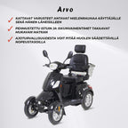 Arvo Senioriskootteri P400 Musta
