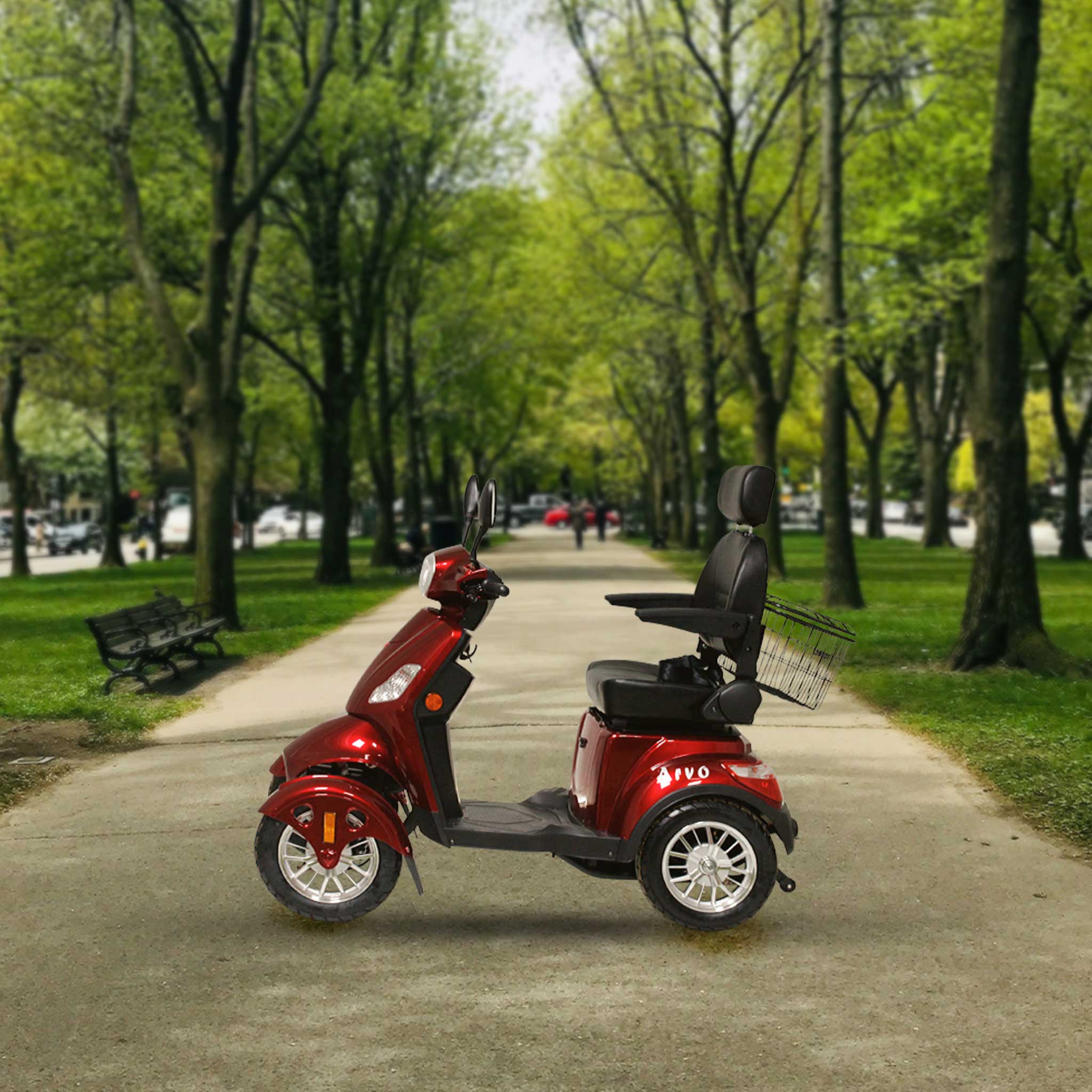 Arvo Senioriskootteri P400 Punainen